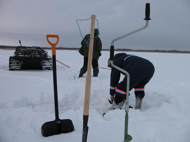 Monitoring of the river on the ice