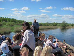 Children from Puhja school on a river trip