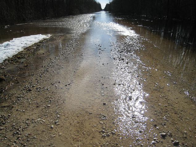 The road to Palupõhja is flooded every spring 