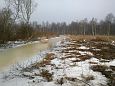Project site, winter 2013, cleaning the meadow | Gallery Re-opered riverbank, river Laeva, Februar